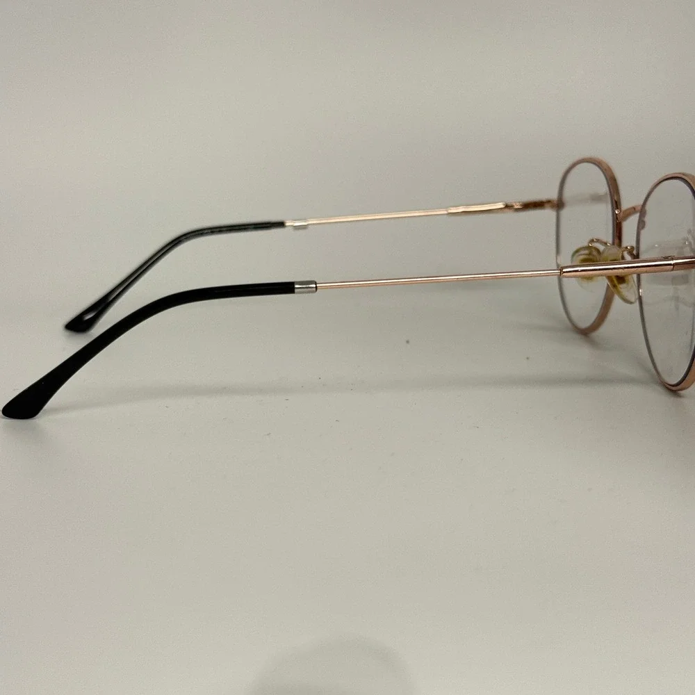 Sojos Rose Gold Round Metal Frame Blue‎ Light Blocking Glasses SJ5027 22790